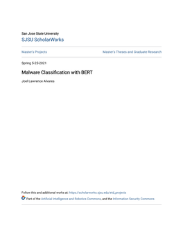 Malware Classification with BERT