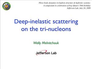 Deep-Inelastic Scattering on the Tri-Nucleons