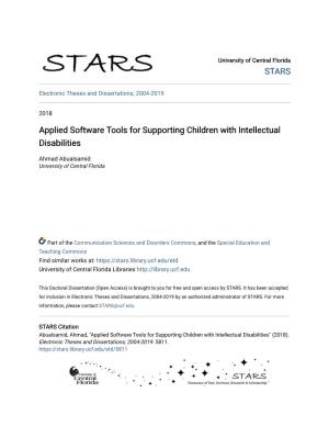 Applied Software Tools for Supporting Children with Intellectual Disabilities