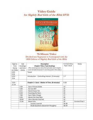 Video Guide for Slightly Bad Girls of the Bible DVD
