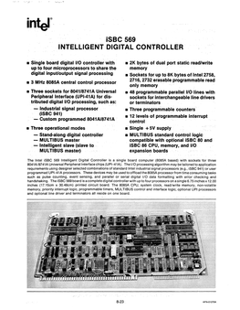 Isbc 569 INTELLIGENT DIGITAL CONTROLLER