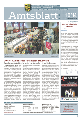 Zweite Auflage Der Fachmesse Inkontakt Lern, Die Schon Jetzt Zahlreicher Sind, Als Bei Der Premiere 2013