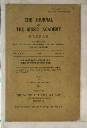 The Music Academy, Madras 115-E, Mowbray’S Road, Madras-14