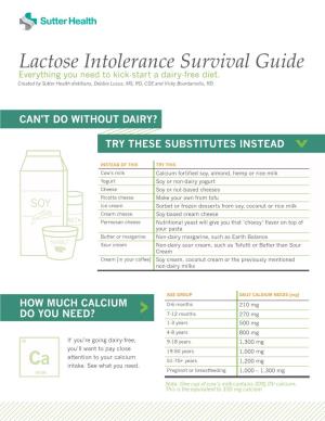 Lactose Intolerance Survival Guide