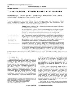 Traumatic Brain Injury: a Forensic Approach: a Literature Review