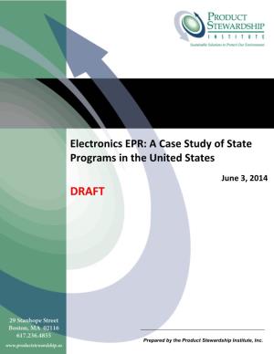 Electronics EPR: a Case Study of State Programs in the United States