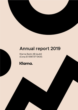 Klarna Bank AB (Publ) – Annual Report 2019 ​