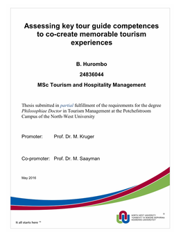 Assessing Key Tour Guide Competences to Co-Create Memorable Tourism Experiences