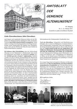 Amtsblatt Der Gemeinde Altenkunstadt