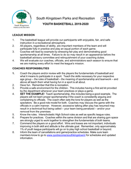 2020 in House Basketball Rules