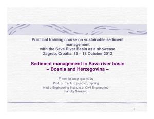 Sediment Management in Sava River Basin – Bosnia and Herzegovina –