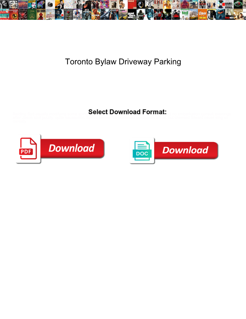 Toronto Bylaw Driveway Parking