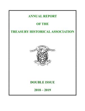 Annual Report of the Treasury Historical Association Double Issue 2018 – 2019