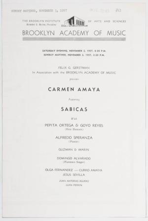 Academy of Music Carmen Amaya Sabicas