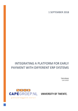 Integrating a Platform for Early Payment with Different Erp Systems