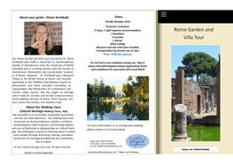Rome Garden and Villa Tours Are Led by Dr