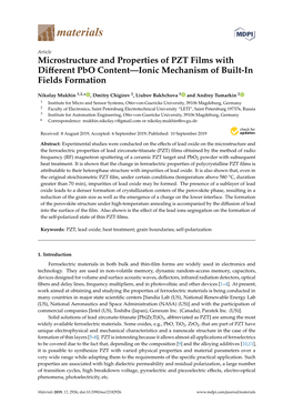 Microstructure and Properties of PZT Films with Different Pbo Content