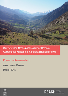Multi-Sector Needs Assessment of Hosting Communities Across the Kurdistan Region of Iraq