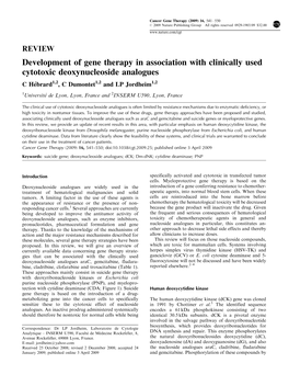 Development of Gene Therapy in Association with Clinically Used