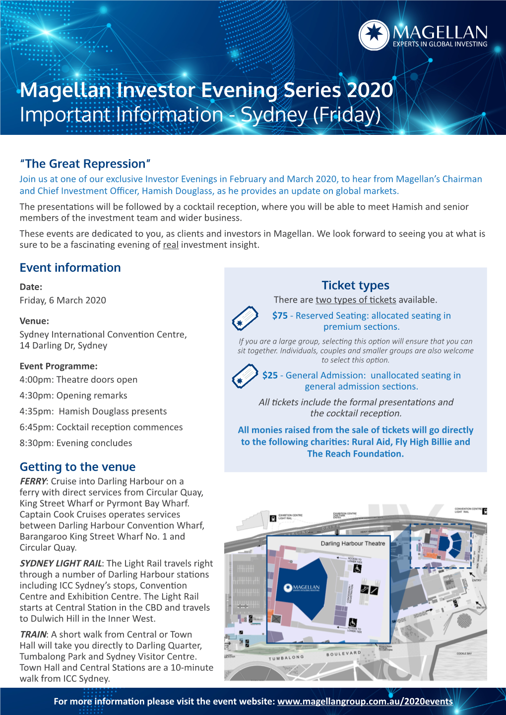 Magellan Investor Evening Series 2020 Important Information - Sydney (Friday)