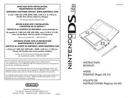 Instruction Booklet Mode D