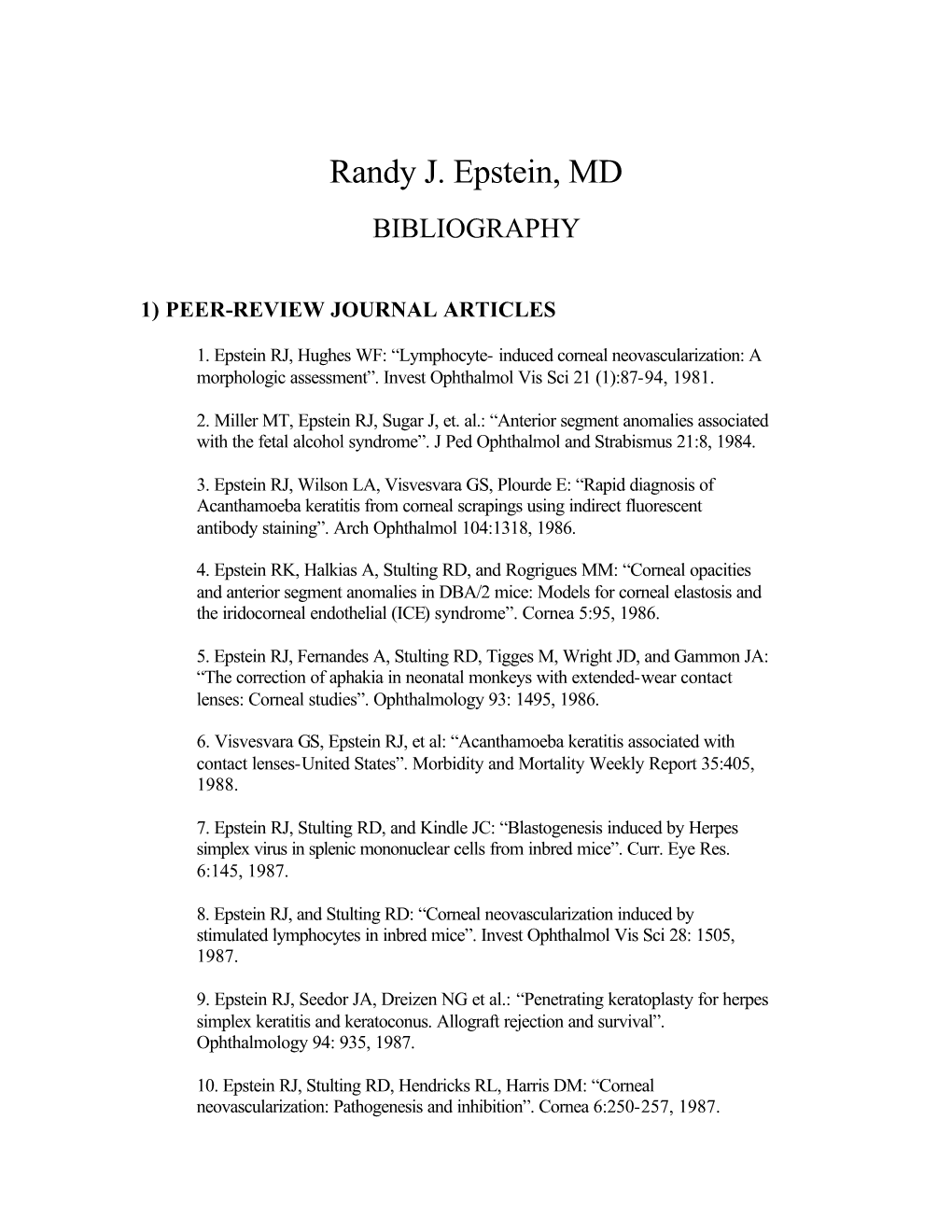 Randy J. Epstein, MD