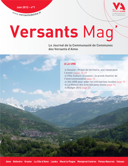 Le Journal De La Communauté De Communes Des Versants D'aime