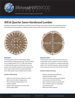 Rift & Quarter Sawn Hardwood Lumber