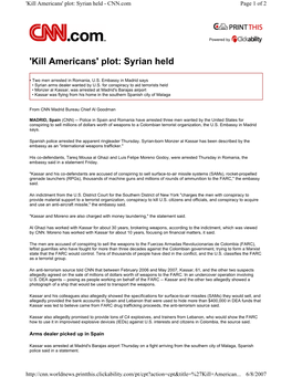 'Kill Americans' Plot: Syrian Held - CNN.Com Page 1 of 2