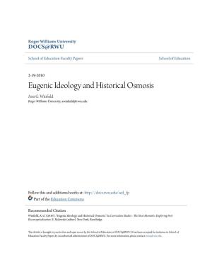 Eugenic Ideology and Historical Osmosis Ann G