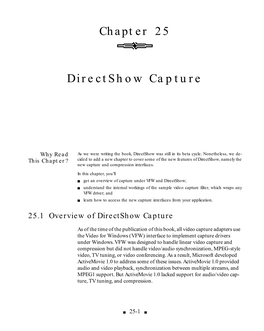 Chapter 25 Directshow Capture