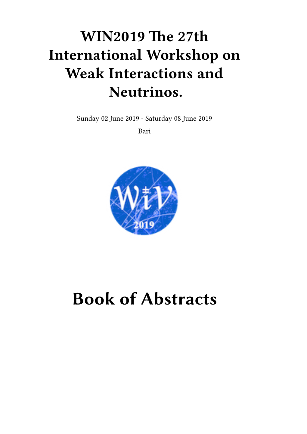 Book of Abstracts