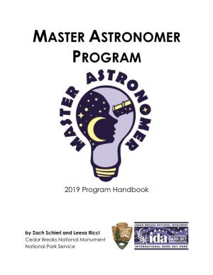 Master Astronomer Program
