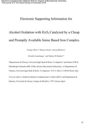 Electronic Supporting Information for Alcohol Oxidation with H2O2
