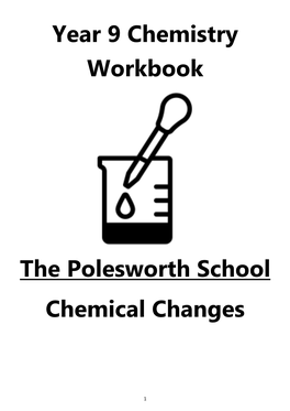 Year 9 Chemistry Workbook the Polesworth School Chemical