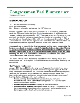 Congressman Earl Blumenauer Third District of Oregon