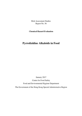 Pyrrolizidine Alkaloids in Food