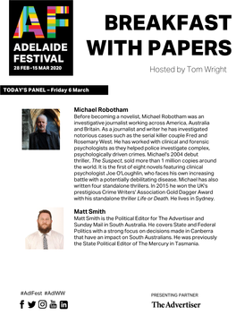 BREAKFAST with PAPERS Hosted by Tom Wright