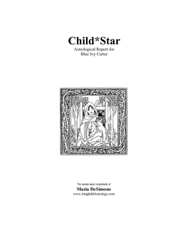 Child*Star Sample Report for Blue Ivy Carter