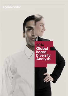 2016 Global Board Diversity Analysis Contents