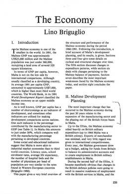 The Economy Lino Briguglio