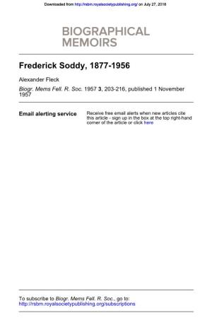 Frederick Soddy, 1877-1956