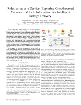 Ridesharing As a Service: Exploring Crowdsourced Connected Vehicle Information for Intelligent Package Delivery