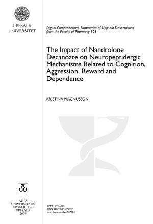 The Impact of Nandrolone Decanoate on Neuropeptidergic Mechanisms