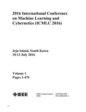 2016 International Conference on Machine Learning and Cybernetics (ICMLC 2016)