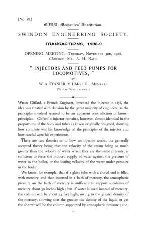 “ Injectors and Feed Pumps for Locomotives, ”