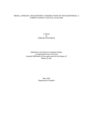 Media, Literary and Scientific Constructions of the Madwoman, a Computational Textual Analysis