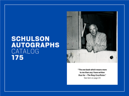 Schulson Autographs Catalog 175