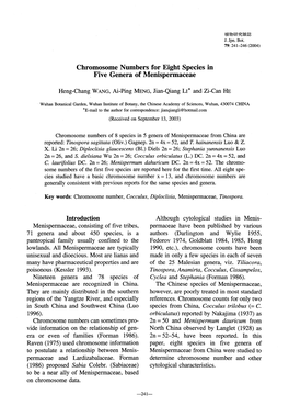 Page 1 植物研究雜誌 J. Jpn. Bot. 79: 241-246 (2004) Chromosome