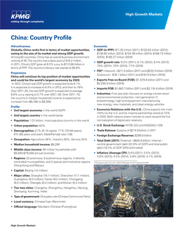 China: Country Profile